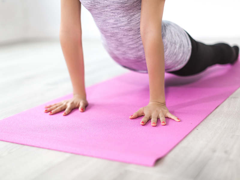 woman stretching