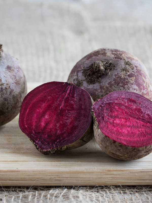 beets on chopping board