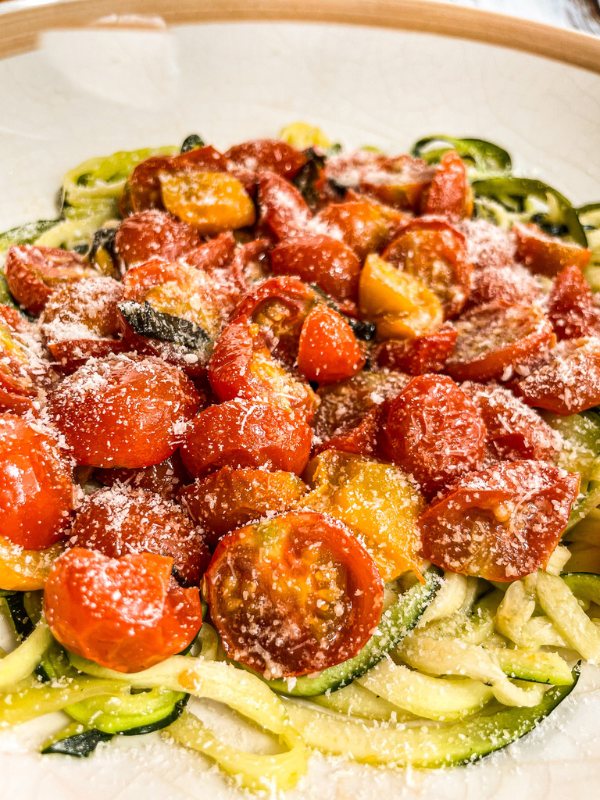 roasted tomato zucchini pasta